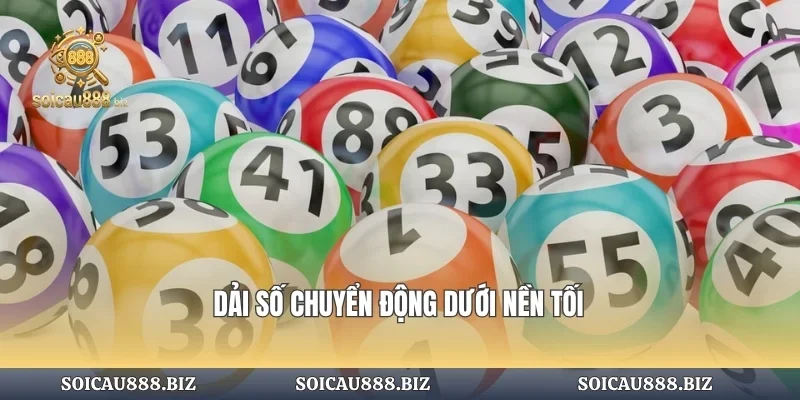 Dải số chuyển động dưới nền tối